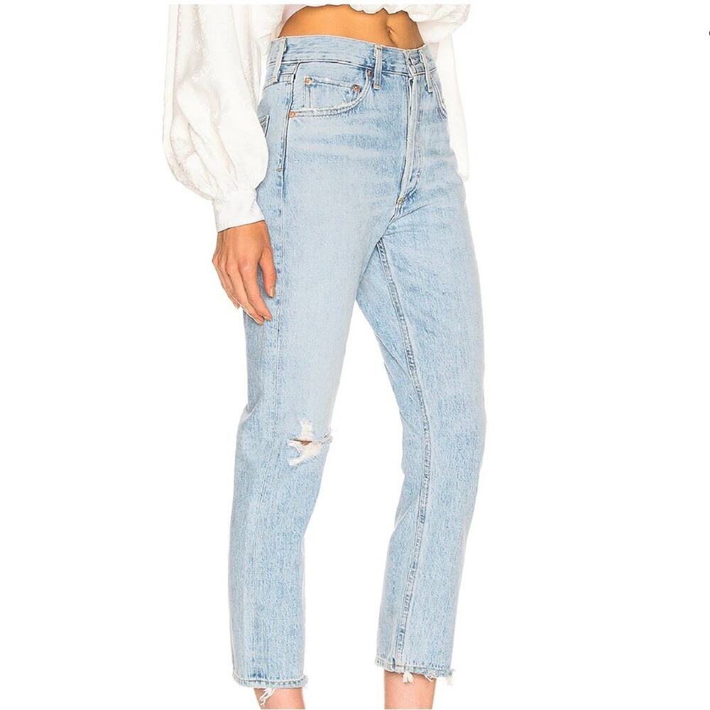 Agolde Riley High Rise Cropped Jeans Size 25 - Picture 5 of 16